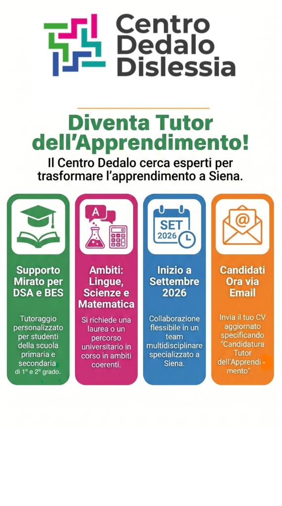 CANDIDATURE APERTE PER TUTOR DELL'APPRENDIMENTO - A.S. 2026/2027